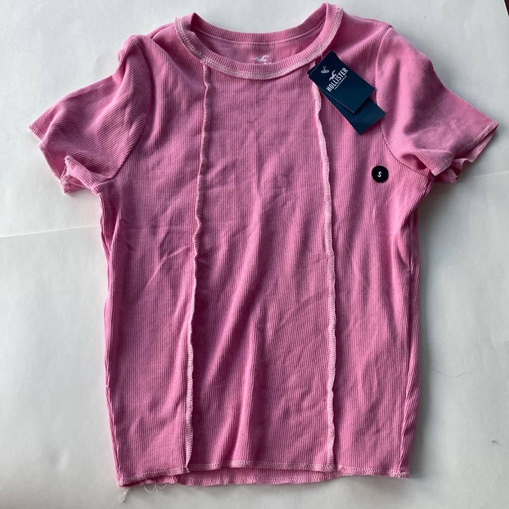 Hollister Pink Retro Patchwork Baby Tee